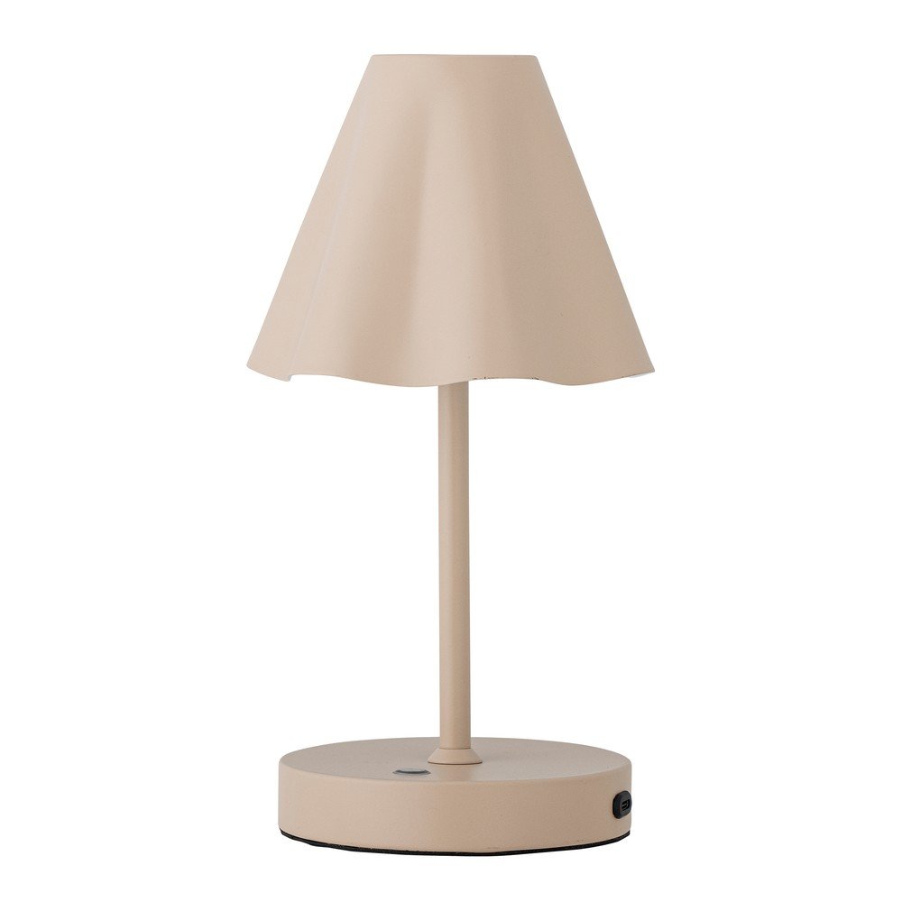 Bež LED zatemnitvena namizna svetilka s kovinskim senčilom (višina 28 cm) Lianna