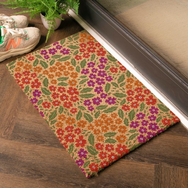 Predpražnik iz kokosovih vlaken 40x60 cm Floral – Artsy Doormats-image-1