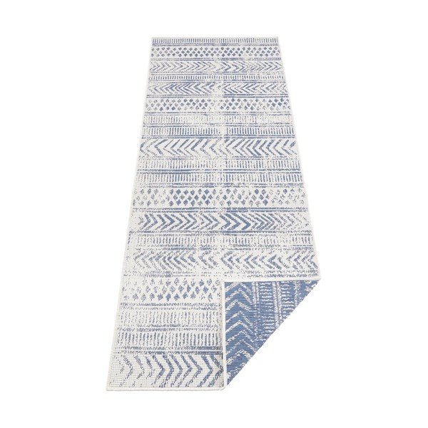 Modro-krem zunanja preproga NORTHRUGS Biri, 80 x 250 cm-image-4