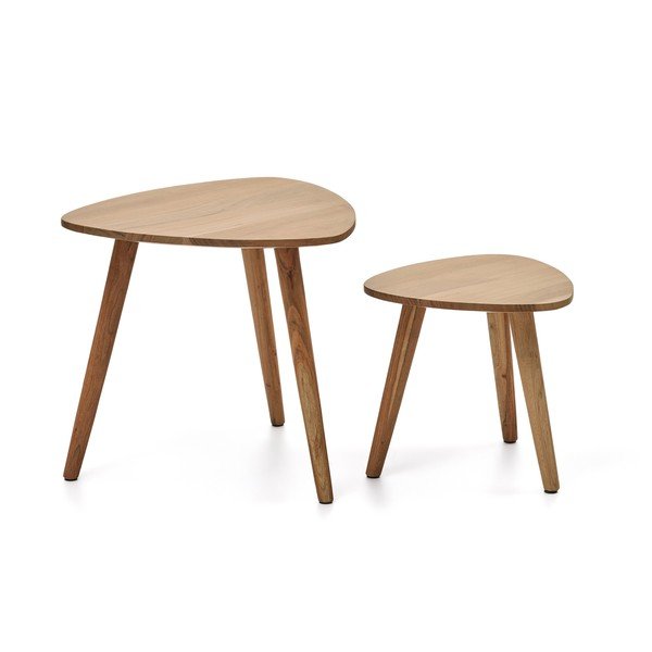 Stranski mizici v kompletu 2 ks iz masivne akacije 60x61 cm Duvani – Kave Home