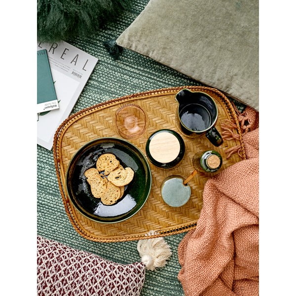 Zelena lončena posoda z žlico Bloomingville Pixie-image-1