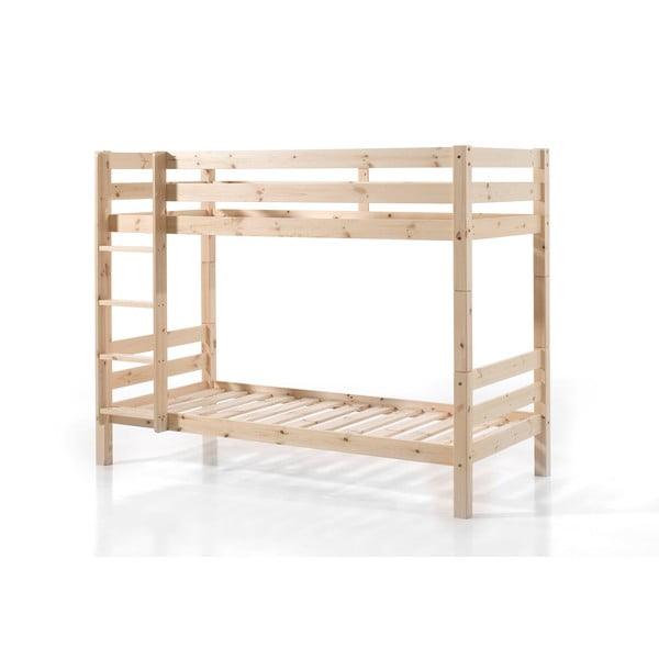 Pograd otroška postelja iz masivnega bora s prostorom za shranjevanje 90x200 cm v naravni barvi PINO – Vipack-image-2