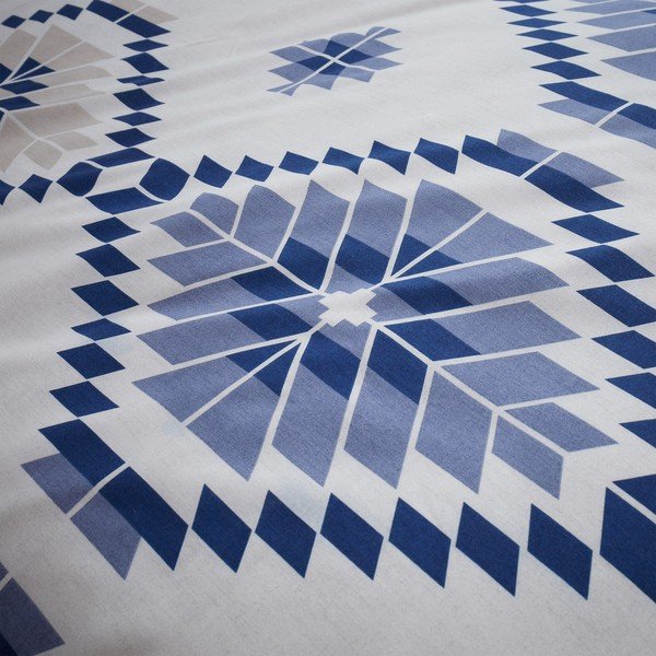 Belo-modra posteljnina 200x135 cm Navajo - Catherine Lansfield-image-4