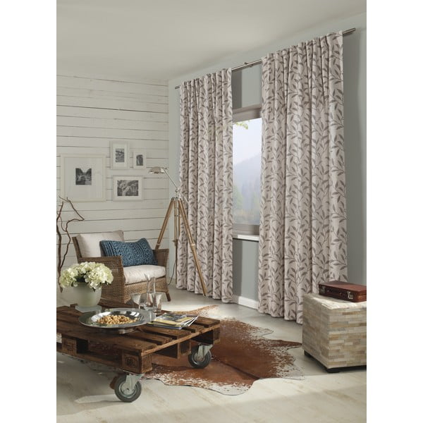 Bež zavesa 140x245 cm Jacquard - Gardinia-image-2