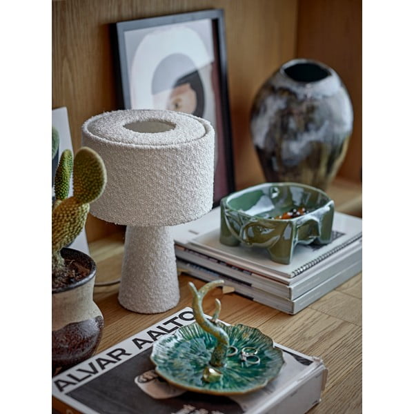 Bela namizna svetilka s tekstilnim senčilom (višina 30 cm) Emmie – Bloomingville-image-2