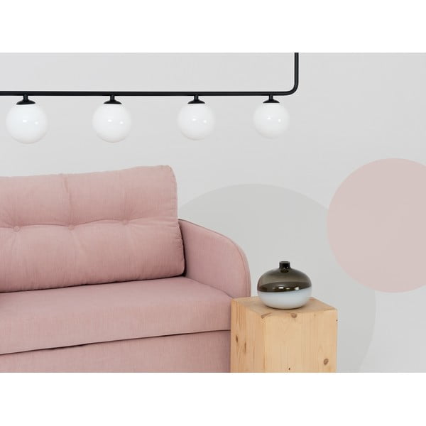 Črna viseča svetilka s steklenim senčnikom 142x142 cm Catkin - CustomForm-image-2