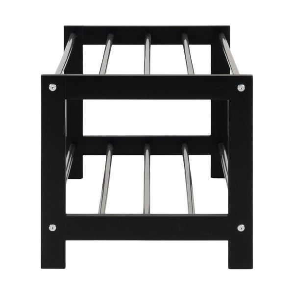 Črno stojalo za čevlje iz topola Padova - House Nordic-image-3