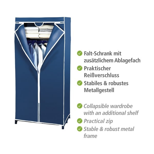 Omara za shranjevanje iz modre tkanine Wenko, 160 x 50 x 75 cm-image-3