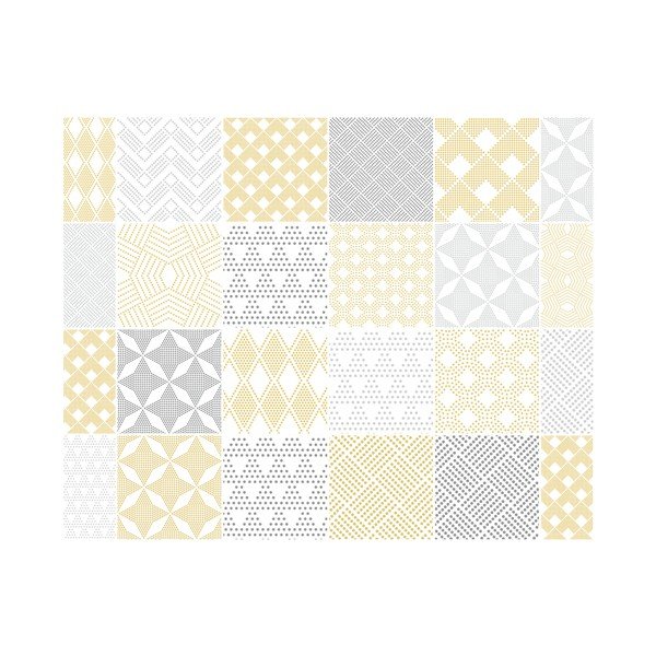 Komplet 24 dekorativnih stenskih nalepk Ambiance Tanyka, 15 x 15 cm-image-2