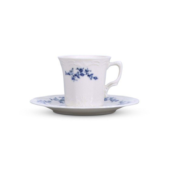 Bel/moder porcelanast čajni krožniček ø 16,5 cm Retro – BonBistro-image-3