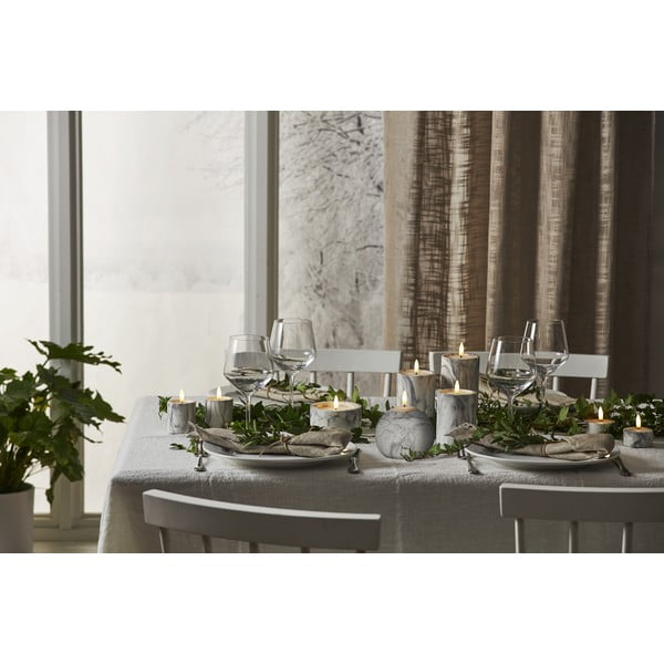 Sivo-bela betonska LED sveča Star Trading Flamme Marble, višina 7,5 cm-image-4