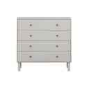 Svetlo siva nizka komoda iz masivnega bora 94x91 cm Madu – WOOOD