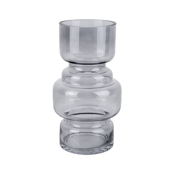 Siva steklena vaza PT LIVING Courtly, višina 25 cm