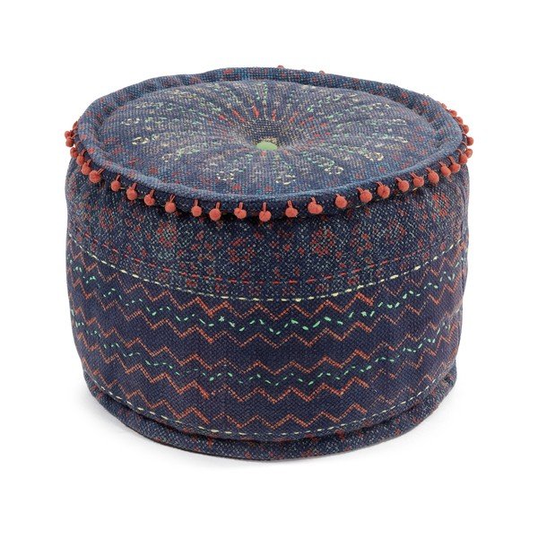 Temno modra puf La Forma Haakon, ø 45 cm