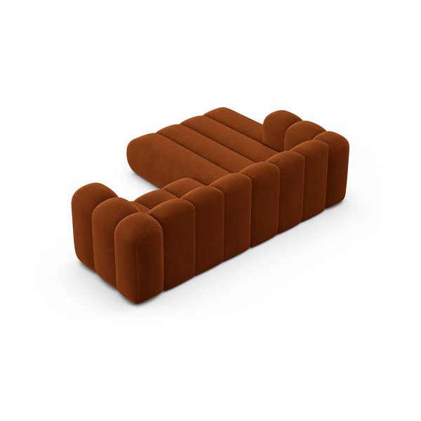 Oranžna kotna sedežna garnitura (levi kot) Lupine – Micadoni Home-image-3