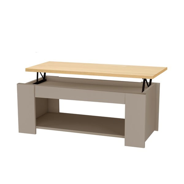 Siva/naravna mizica z mizno ploščo v hrastovem dekorju 105x47 cm Emerald – Støraa-image-2