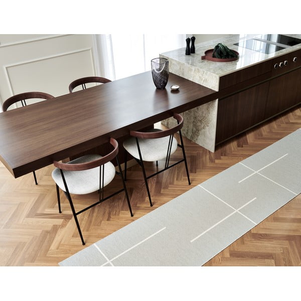 Kremno bel zunanji in notranji tekač 70x270 cm Fred Linen – Pappelina-image-1