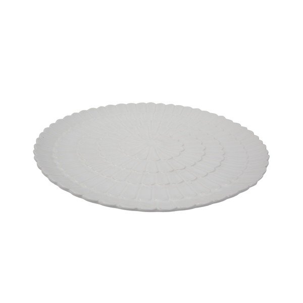 Beli porcelanski krožnik Mauro Ferretti Flower-image-1