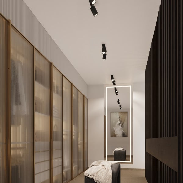 Črno točkovno svetilo 6,5x30 cm Gleam – Sollux-image-4