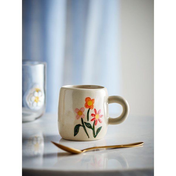 Kremno bela otroška skodelica iz kamenine 110 ml Millie – Bloomingville Mini-image-1