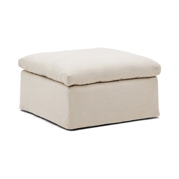 Bež lanen tabure Zenira – Kave Home-image-2