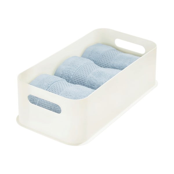Bela škatla za shranjevanje iDesign Eco Handled, 21,3 x 43 cm-image-2