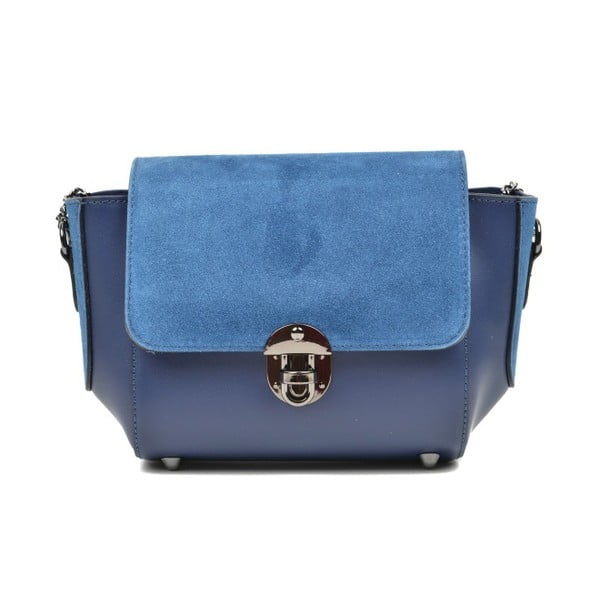 Modra usnjena torbica Carla Ferreri Mulleno