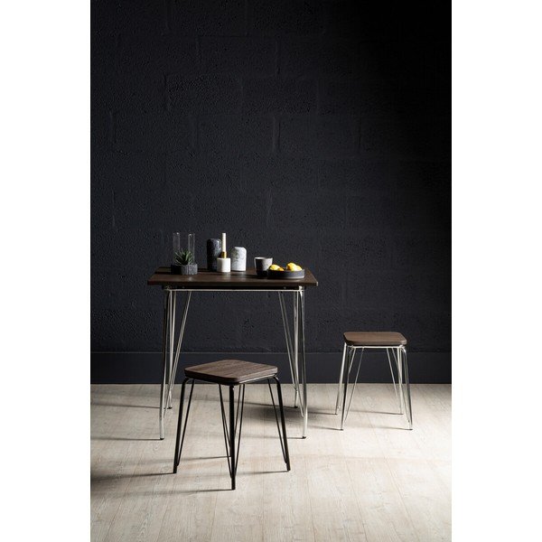 Jedilna miza iz masivnega bresta ø 80 cm District – Premier Housewares-image-2