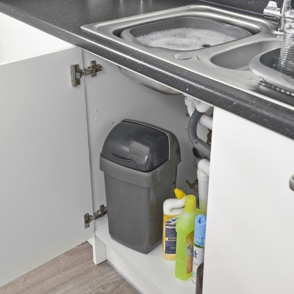 Siv koš za odpadke Addis Roll Top, 22,5 x 23 x 42,5 cm-image-1