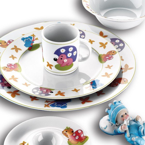 Otroški jedilni set Ježek, 5 kosov