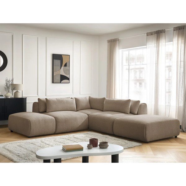 Sivorjava nastavljiva kotna sedežna garnitura Jana – Bobochic Paris-image-2