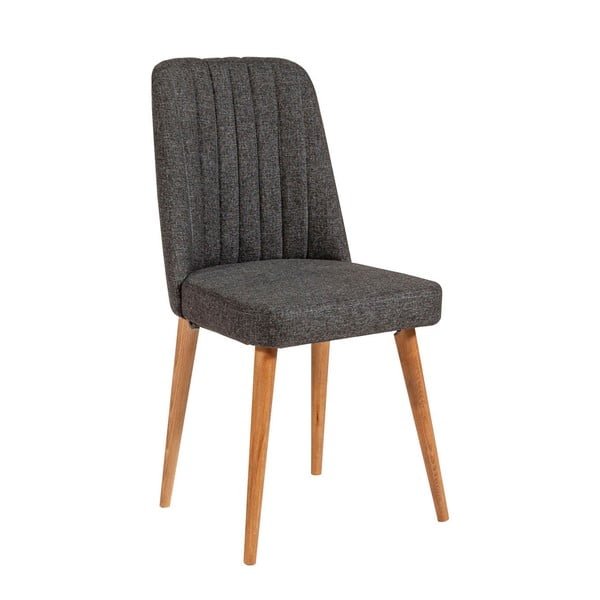 Antracitno siv žameten jedilni stol Stormi Sandalye – Kalune Design