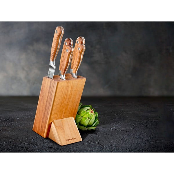 Komplet nožev s stojalom 5 ks Feelwood – Tescoma-image-1