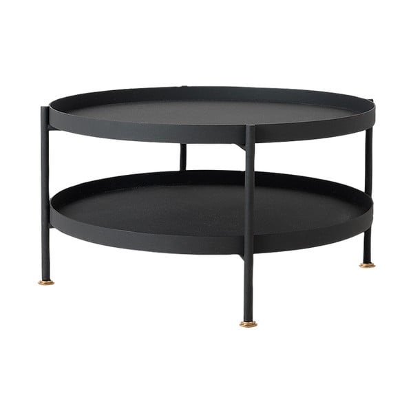 Črna kavna mizica CustomForm Hanna, ⌀ 60 cm