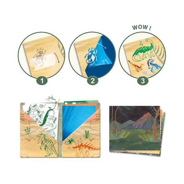 Ustvarjalni set s 4 slikami Djeco Dinozavri-image-2
