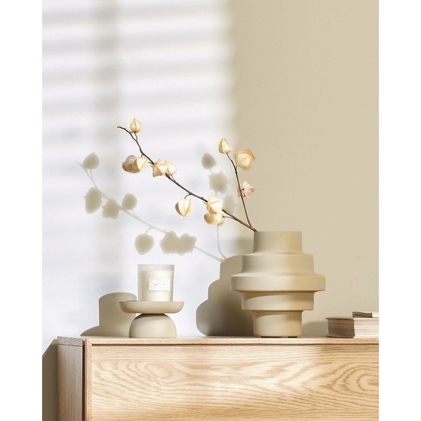 Bež jeklena vaza (višina 23 cm) Velia – Kave Home-image-2