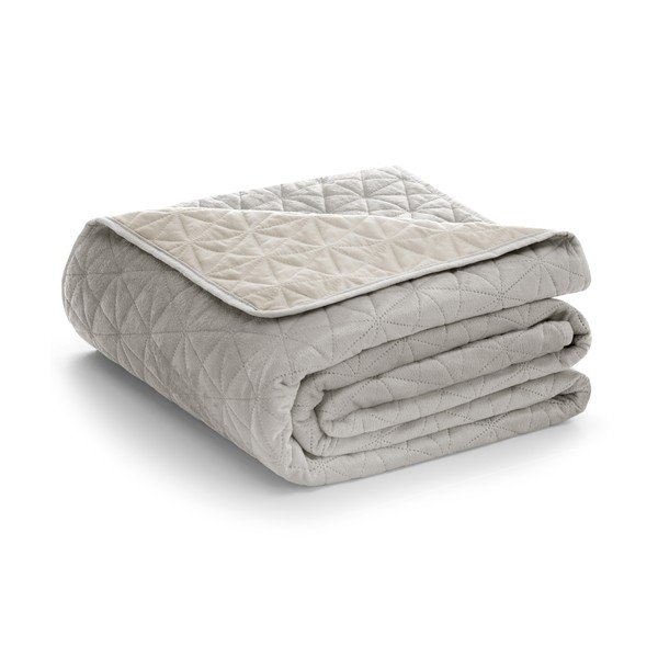 Sivo-bež prešito pregrinjalo 170x210 cm Laila – Restilo