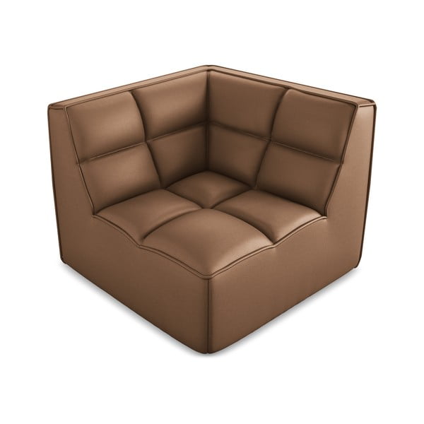 Rjav modul za sedežno garnituro iz umetnega usnja Kalai – Makamii-image-1