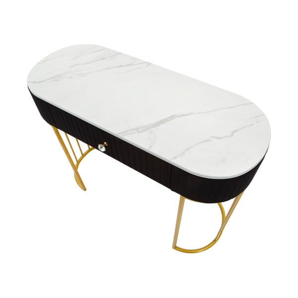 Črna/zlata stranska mizica 43x100 cm Montpellier – Mauro Ferretti-image-3