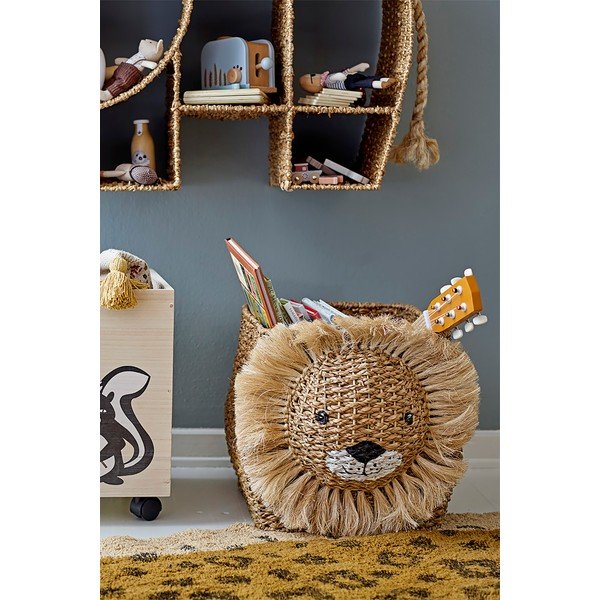 Otroška škatla za shranjevanje iz protja v naravni barvi 52x32x36 cm Harrison – Bloomingville Mini-image-1