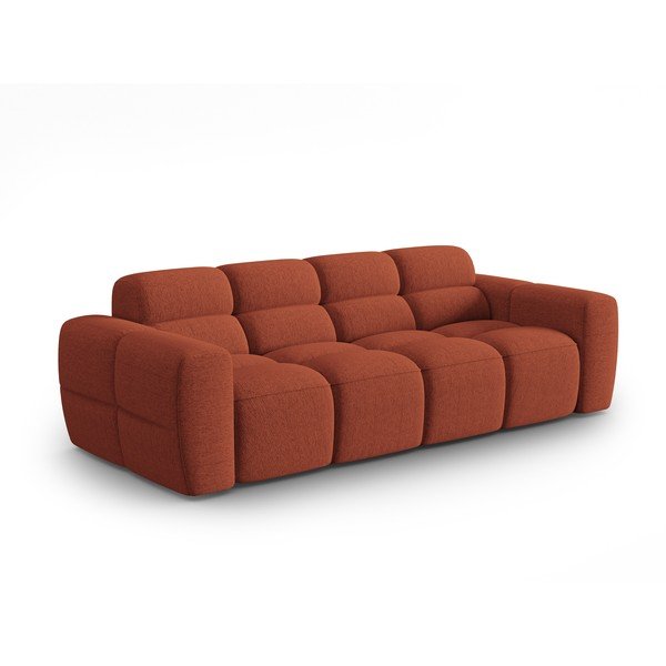 Opečnato oranžna sedežna garnitura 256 cm Lisa – Micadoni Home-image-2