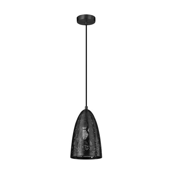 Črna viseča svetilka s kovinskim senčnikom ø 20 cm Bene - Candellux Lighting