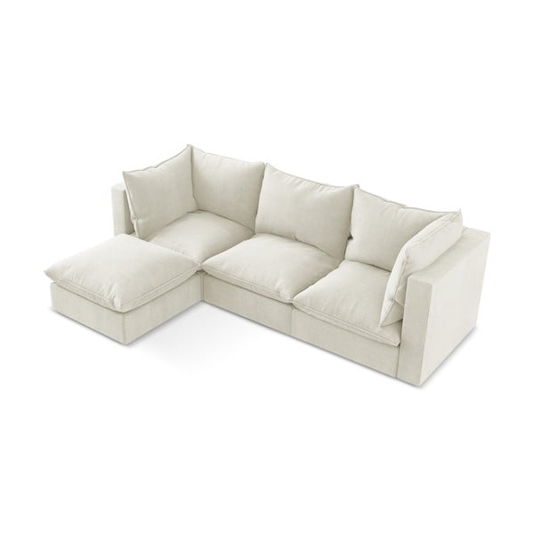 Bež kotna sedežna garnitura (levi kot/z ležalnikom) Manao – Makamii-image-2