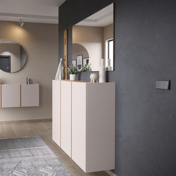 Kremno bel/naraven set za hodnik 168x200x37 cm Libbiano – Germania-image-1