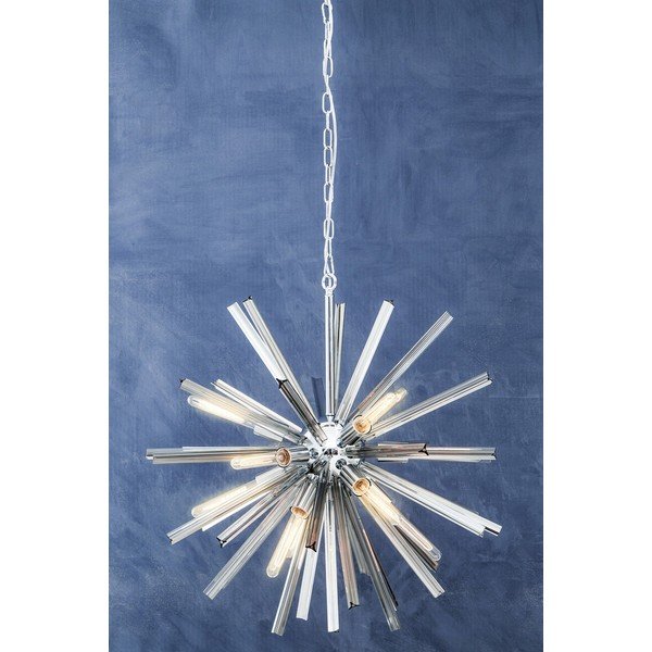 Kovinska viseča svetilka s steklenim senčilom ø 75 cm Karlo – Premier Housewares-image-3