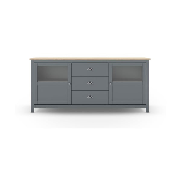 Prašno zelena komoda iz masivnega bora 180x80x40 cm Misti – Marckeric