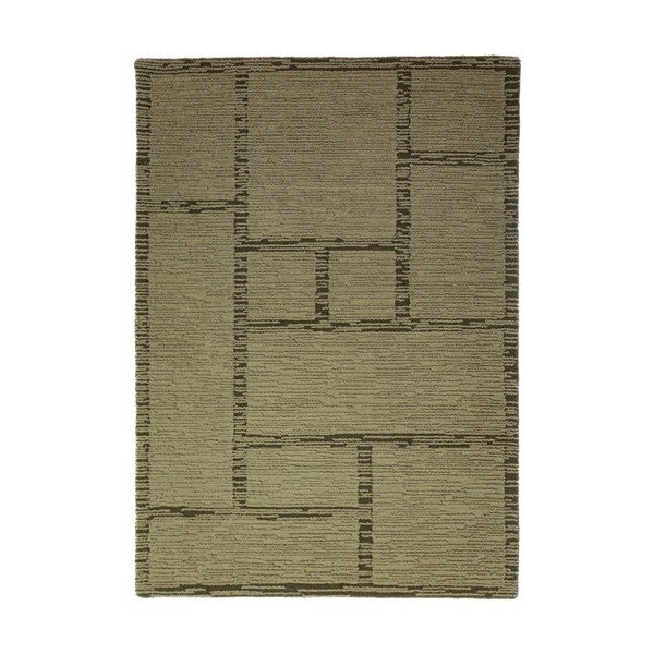 Zelena ročno tkana volnena preproga 160x230 cm Harris Modula Wool – Flair Rugs