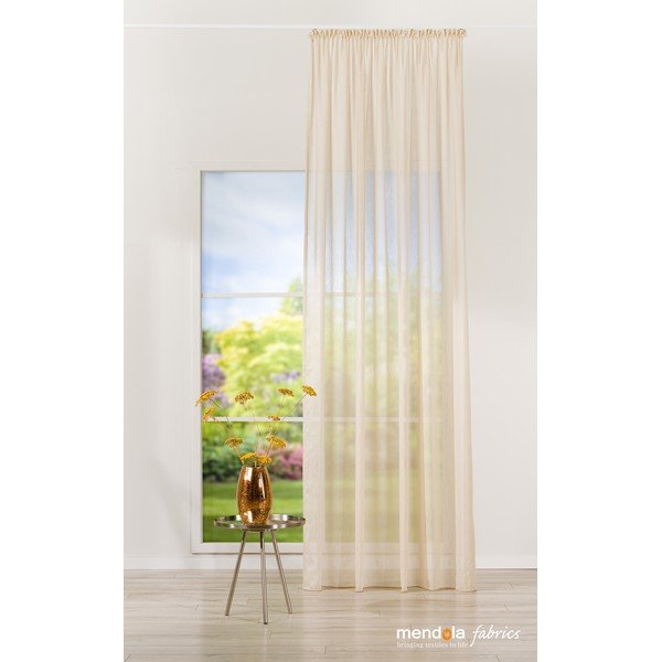 Prosojna zavesa v zlati barvi 140x260 cm Lava – Mendola Fabrics-image-1