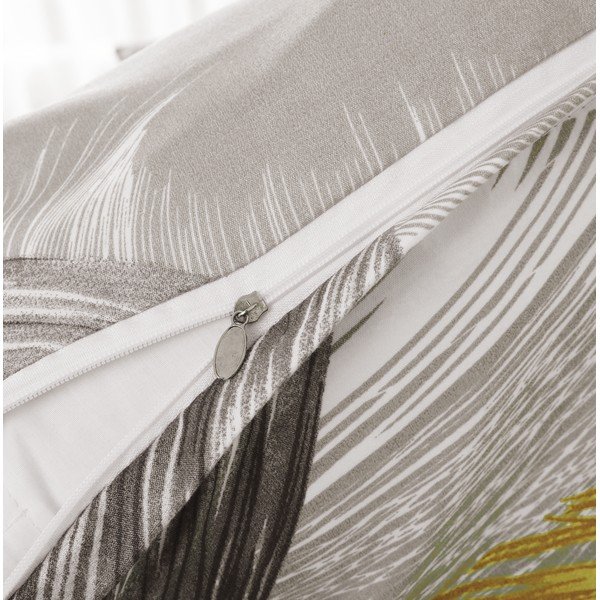 Rumeno-siva posteljnina iz mikrosatena  140x200 cm v kompletu 6 kos Naomi - My House-image-3