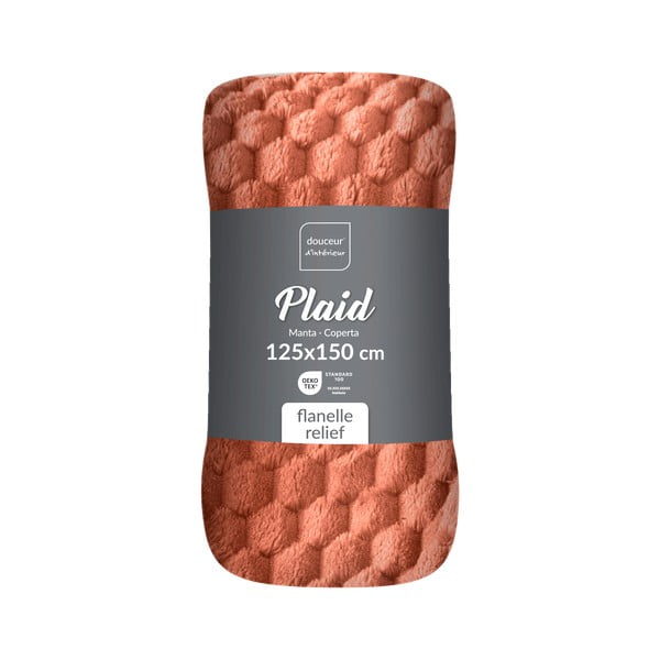 Odeja iz mikroflanele v barvi terakote 125x150 cm Mini Frosty – douceur d'intérieur-image-4